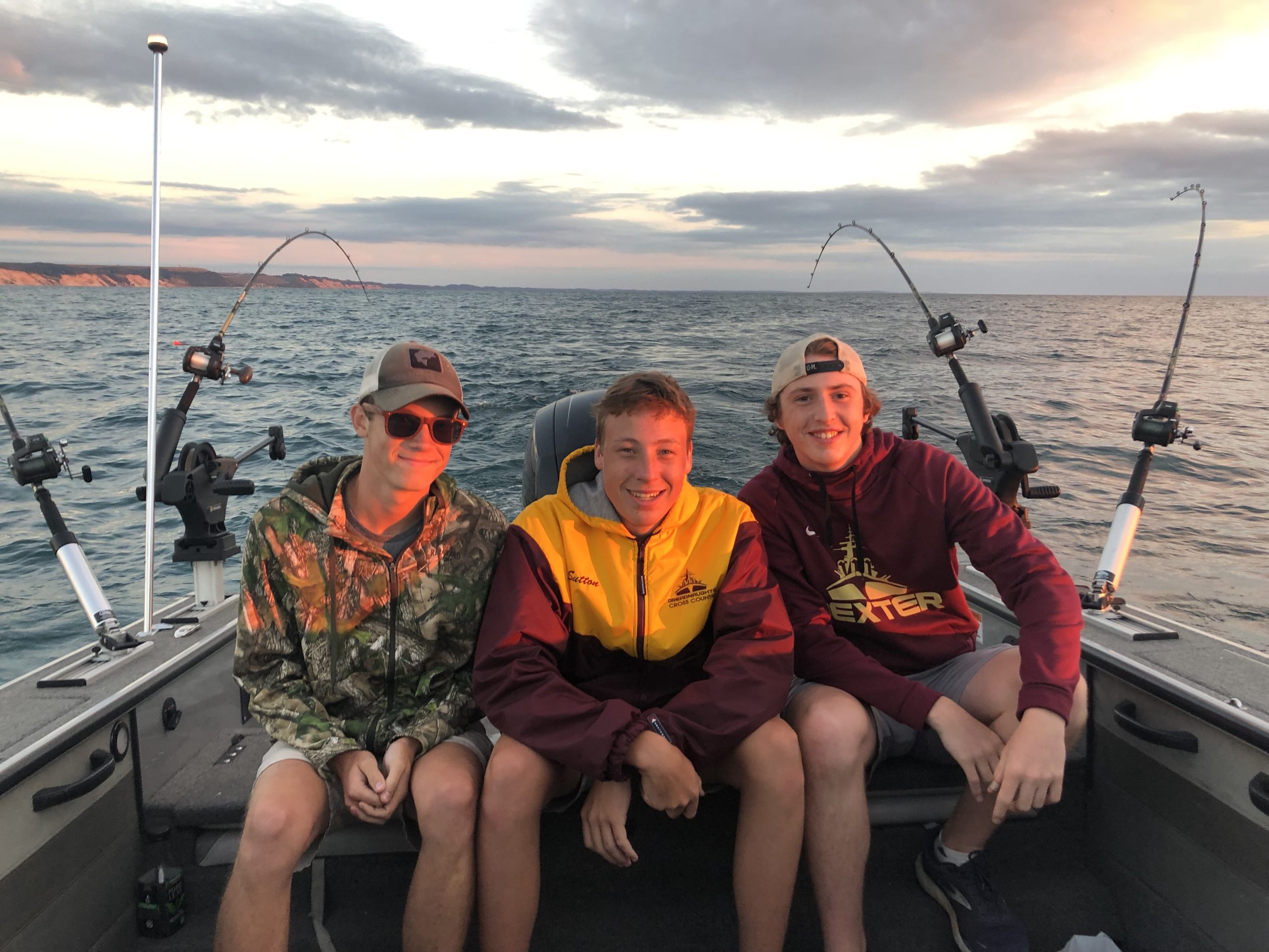 Three Boys on Salmon Fishing Boat